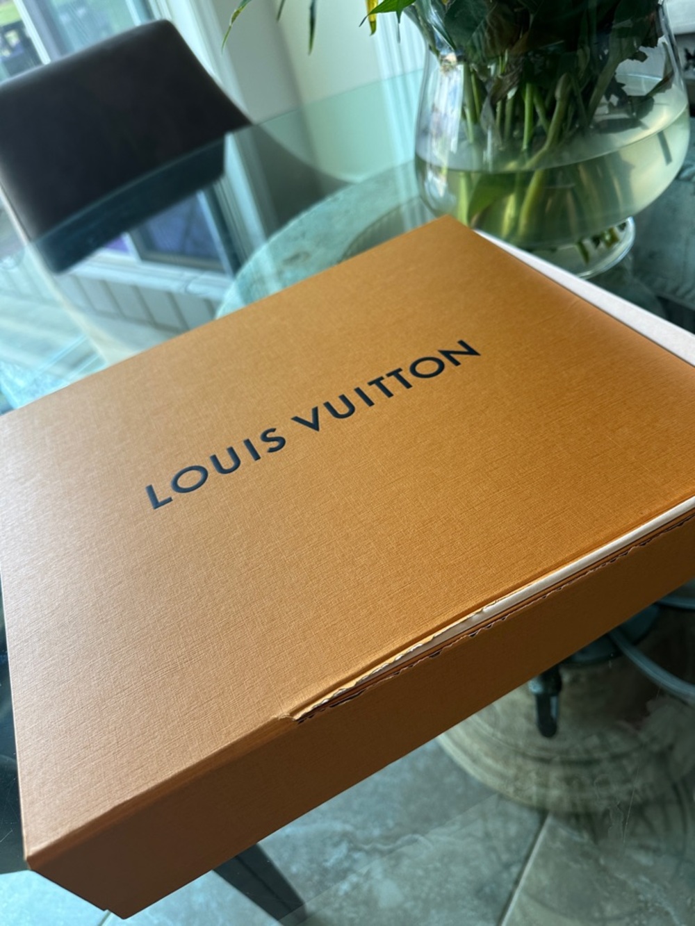 Louis Vuitton Orange Box with Black Logo Please Read!